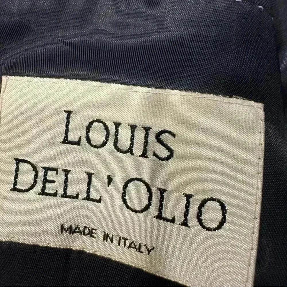 Louis Dell’ Olio men’s navy blue blazer made in Italy  100% wool size 41R